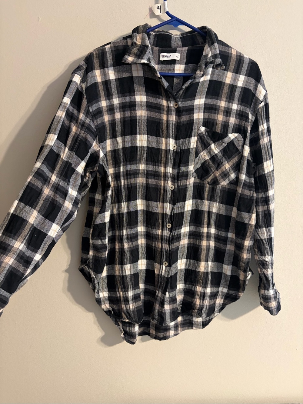 Sonoma Flannel Plaid Western Casual Button-Down Shirt (4)